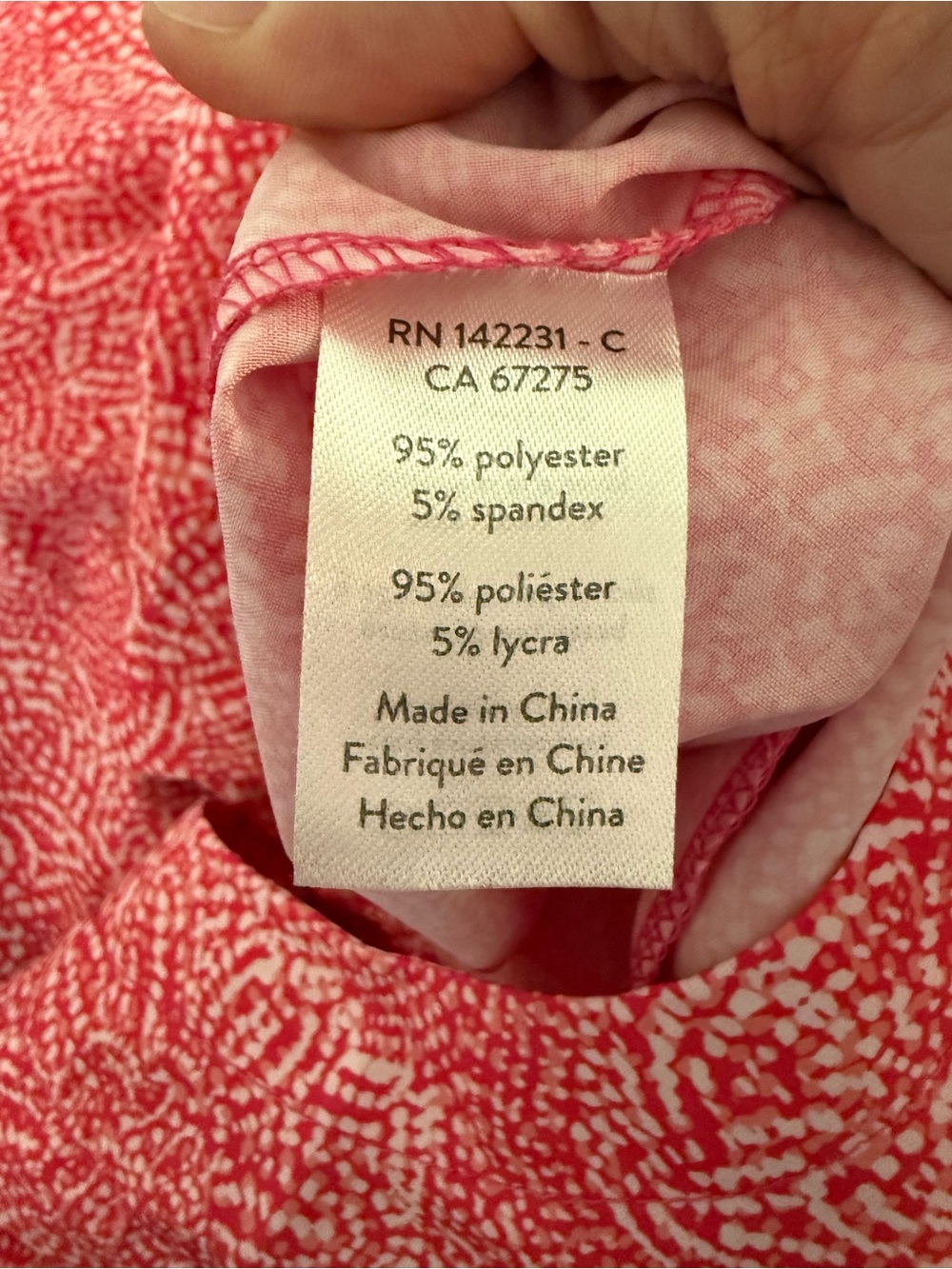 Rip Skirt Hawaii Sleeveless Red White Patterned Women’s Sundress Size L - Picture 10 of 12